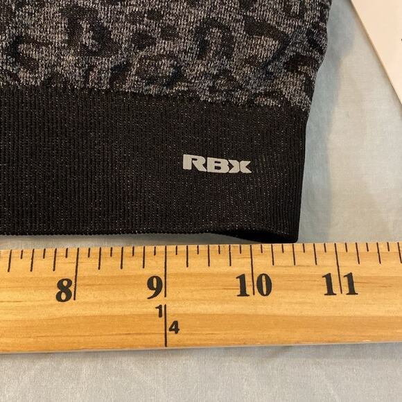 NWT RBX Racer Back Sports Bra black and Gray Animal Print Size Small - Picture 4 of 4